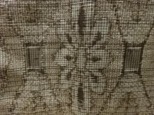 アンティーク　菱に花模様織り出し本場村山泥大島紬長羽織